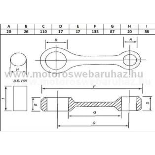 Hajtókar szett MAZZUCCHELLI (0328) GILERA RX/RV/KK/KZ 125
