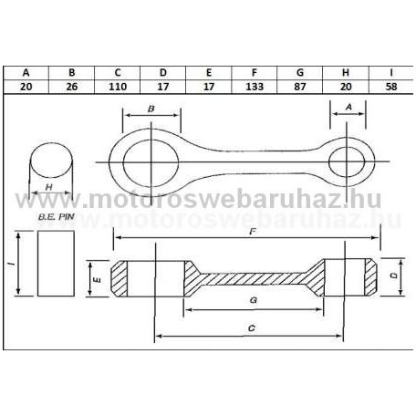 Hajtókar szett MAZZUCCHELLI (0328) GILERA RX/RV/KK/KZ 125