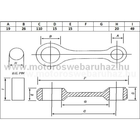 Hajtókar szett MAZZUCCHELLI (0348A) ROTAX122/123