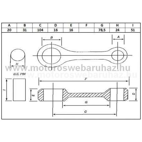 Hajtókar szett MEC.EUR. (0622A)(MECBA339/SC) HONDA NSR125