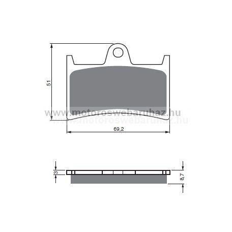 Fékbetét GoldFren (070/S3)