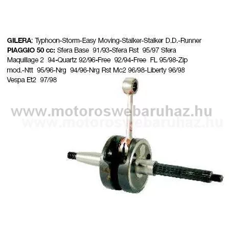 Főtengely RMS PIAGGIO 50 / GILERA 50 széria (100010202)