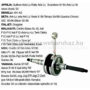 Főtengely RMS YAMAHA fekvő erősített (100030030)