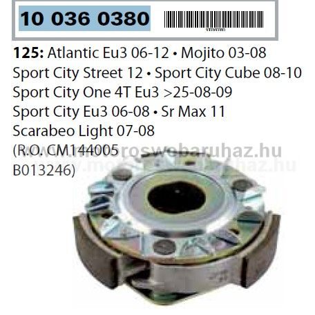 Kuplung RMS (100360380) PIAGGIO/GILERA/APRILIA 125-150 (01-től)