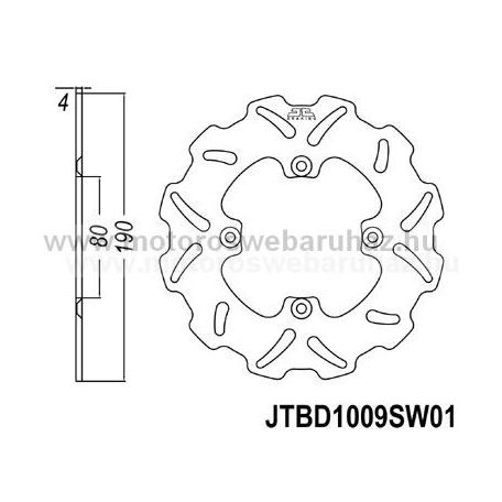 Féktárcsa JT (JTD1009SC01)