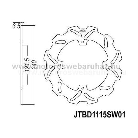 Féktárcsa JT (JTD1115SC01)