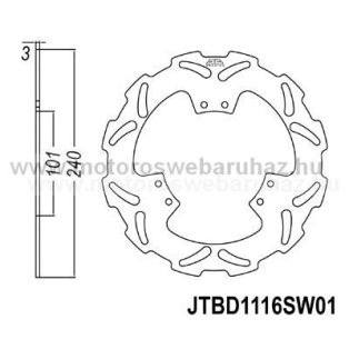 Féktárcsa JT (JTD1116SC01)