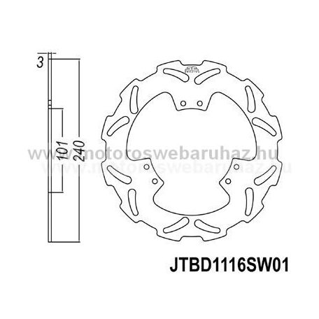 Féktárcsa JT (JTD1116SC01)