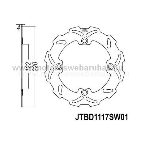 Féktárcsa JT (JTD1117SC01)