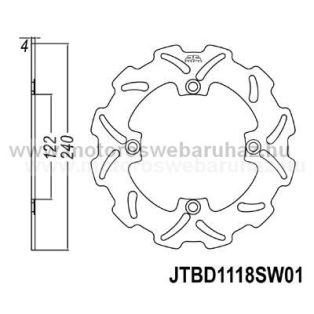 Féktárcsa JT (JTD1118SC01)