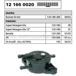 Benzinpumpa PIAGGIO X9 / BEVERLY RMS (BCR407050770)