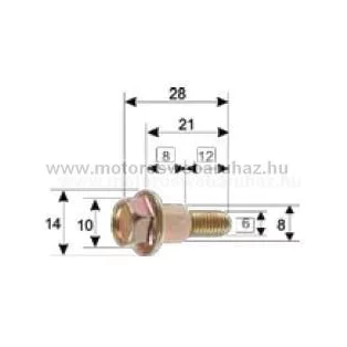 Idomcsavar RMS (121856080) M6x28mm