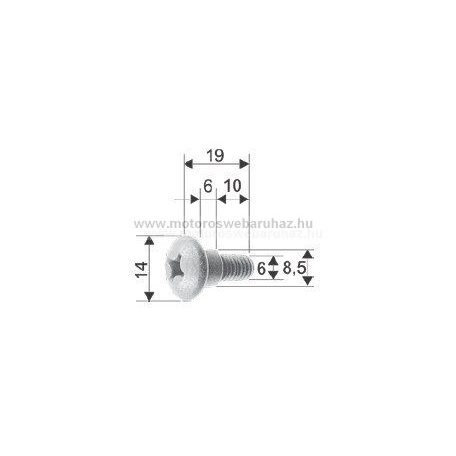 Idomcsavar RMS (121856090) PIAGGIO M6x19mm