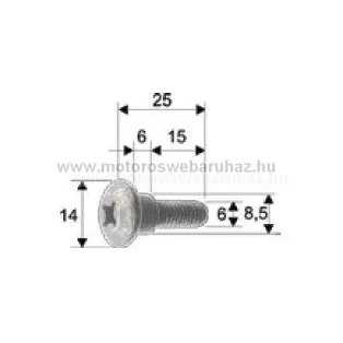 Idomcsavar RMS (121856100) PIAGGIO M6x25mm