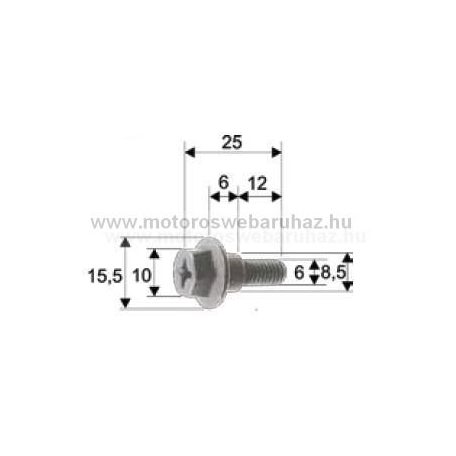 Idomcsavar RMS (121856110) PIAGGIO M6x25mm