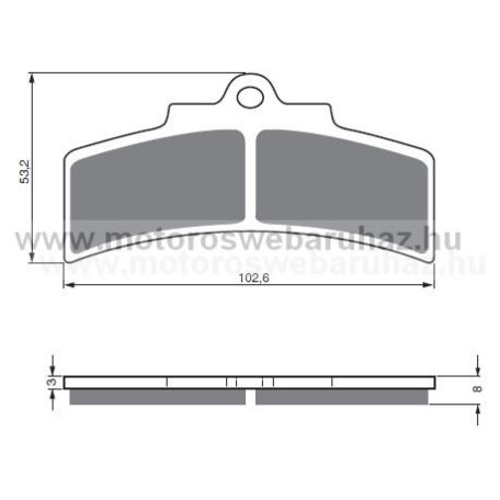 Fékbetét GoldFren (123/S3)