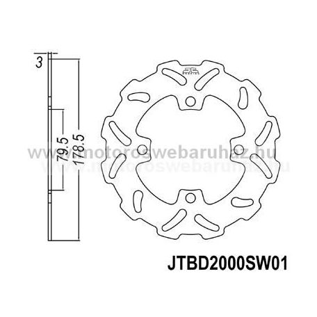 Féktárcsa JT (JTD2000SC01)