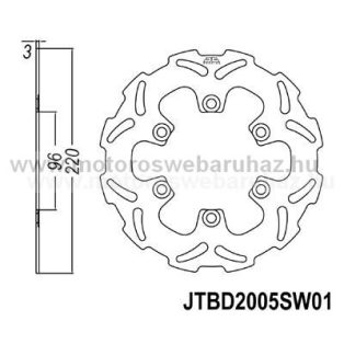 Féktárcsa JT (JTD2005SC01)
