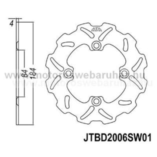 Féktárcsa JT (JTD2006SC01)