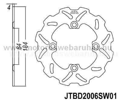 Féktárcsa JT (JTD2006SC01)