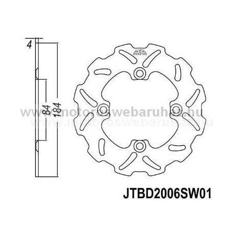Féktárcsa JT (JTD2006SC01)
