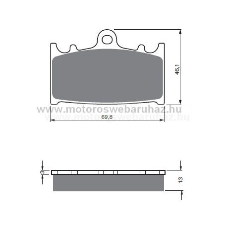 Fékbetét GoldFren (206/S3)
