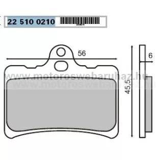   Fékbetét CAGIVA (225100210) RMS ELSŐ CAGIVA SUPER CITY 50 91
