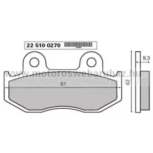 Fékbetét HONDA SH125-150 (225100270) RMS 