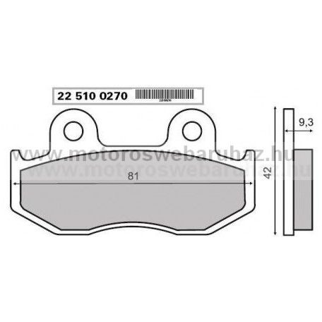 Fékbetét HONDA SH125-150 (225100270) RMS 