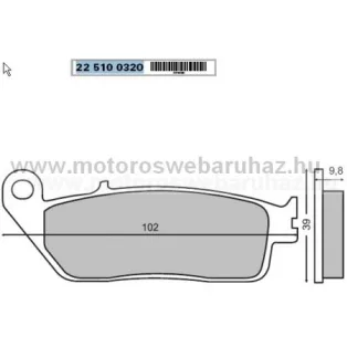   Fékbetét HONDA (225100320) RMS ELSŐ HONDA CN 250 1987-1994