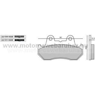 Fékbetét HONDA HELIX (225100330) RMS 