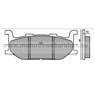   Fékbetét YAMAHA MAJESTY 400 04-es egy tárcsás (225100400) RMS 