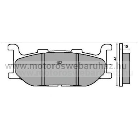 Fékbetét YAMAHA MAJESTY 400 04-es egy tárcsás (225100400) RMS 