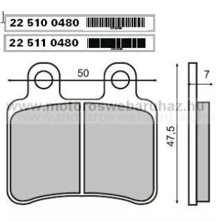 Fékbetét PEUGEOT ELISEO 125-150 (225100480) RMS 