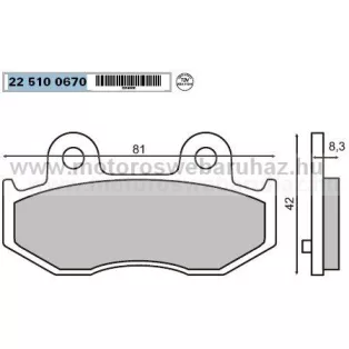   Fékbetét SUZUKI (225100670) RMS HÁTSÓ SUZUKI BURGMAN 250/400