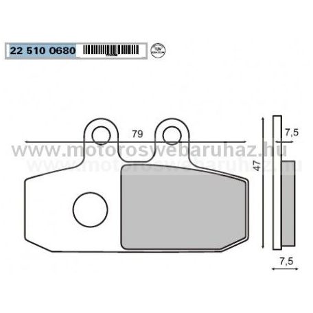 Fékbetét APRILIA (225100680) RMS ELSŐ APRILIA ATLANTIC 500 01-04