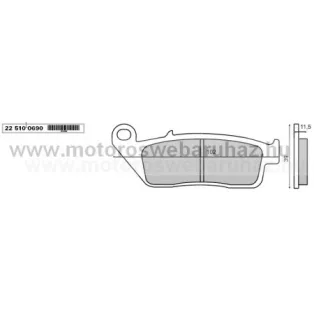 Fékbetét KYMCO (225100690) RMS HÁTSÓ KYMCO PEOPLE 250
