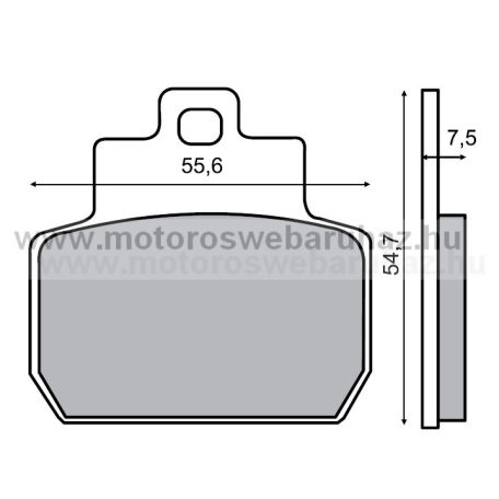 Fékbetét Piaggio 125 - 250 - 400 - 500 (225100780) RMS 