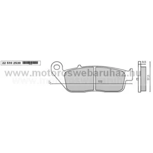   Fékbetét KYMCO (225103140) RMS HÁTSÓ KYMCO XCITING 500 2005-08
