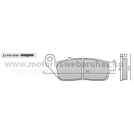 Fékbetét KYMCO (225103140) RMS HÁTSÓ KYMCO XCITING 500 2005-08