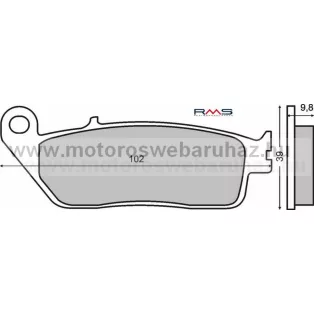   Fékbetét KYMCO (225102640) RMS ELSŐ KYMCO XCITING 250-300-500 2005-2008