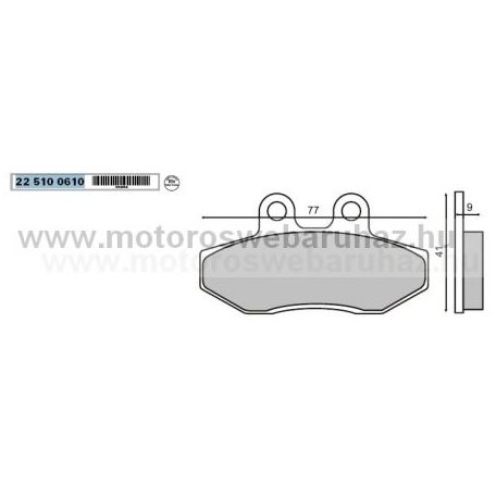 Fékbetét YAMAHA (225102720) RMS ELSŐ YAMAHA CYGNUS 125 04