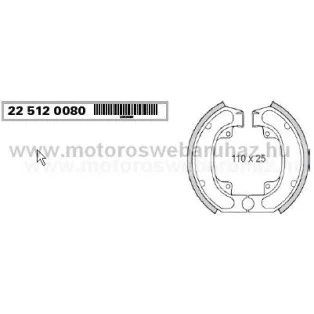   Fékpofa HONDA (225120080) RMS HÁTSÓ HONDA SH CITY EXPESS / SH SCOOPY