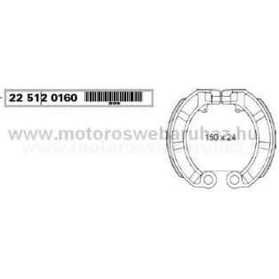   Fékpofa VESPA (225120160) RMS ELSŐ VESPA PK 50-125-150 / VESPA RALLY 200 HÁTSÓ