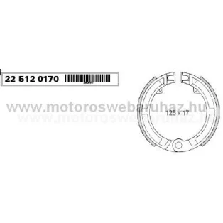   Fékpofa VESPA (225120170) RMS ELSŐ VESPA PK 50-125-150 / ET3 125