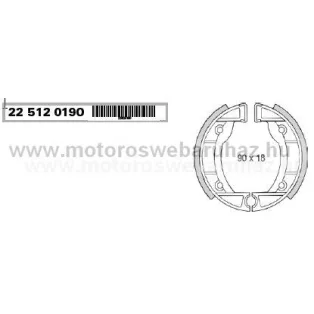   Fékpofa PIAGGIO (225120190) RMS ELSŐ PIAGGIO CIAO / BRAVO / SI / BOXER / FREE 93-95