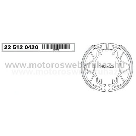 Fékpofa GILERA RUNNER 125-180 FX-FXR 97- (225120420) RMS 