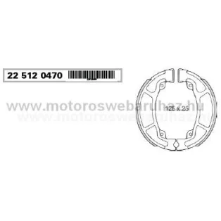   Fékpofa HONDA (225120470) RMS HONDA DYLAN 125,NES 125,SH 125-150,