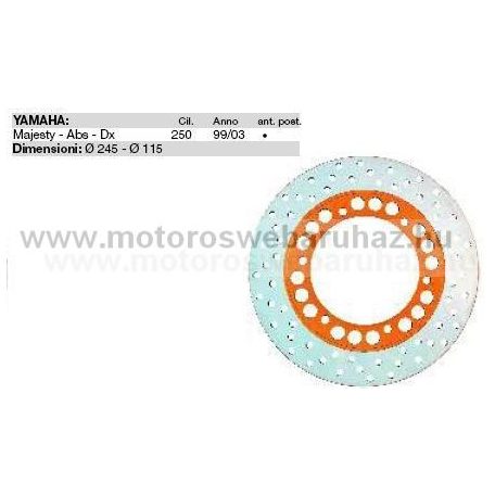 Féktárcsa YAMAHA (225162330) RMS d:245-115mm