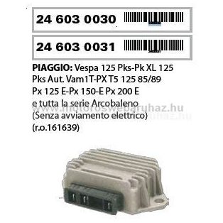   Feszültség szabályzó VESPA (246030030) RMS VESPA PX 125-200